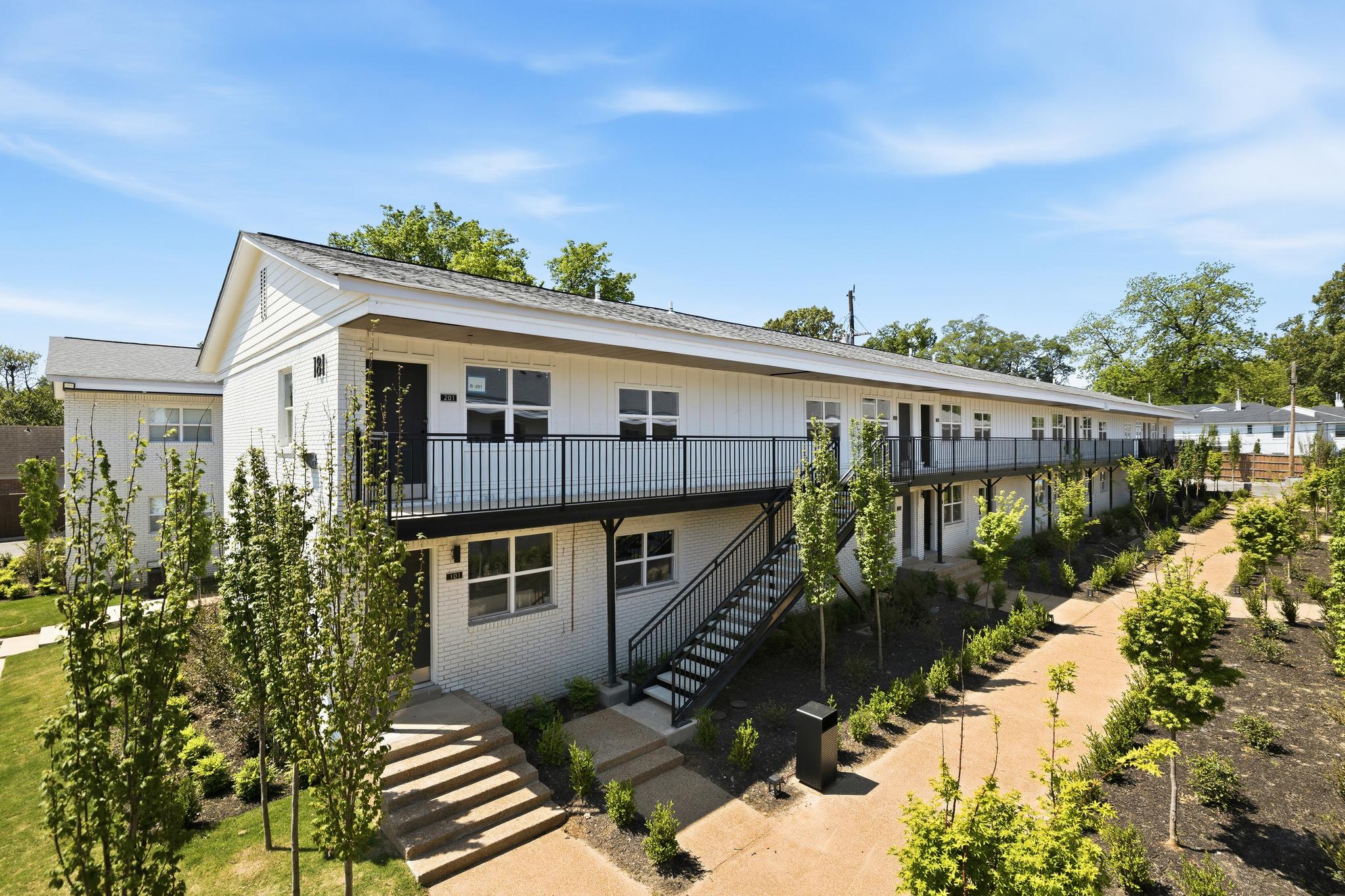 The renovated Merton Court community in Memphis